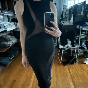 Mesh cutout ASOS body con dress. Size xs